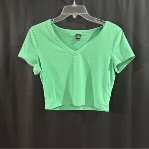 Wild Fable Mint V-Neck Crop Top